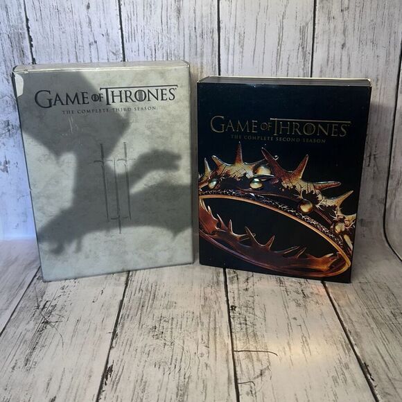 GAME OF THRONES - The Complete Third 3 and 2 Second Season Slipcover DVD Blu Ray - Picture 1 of 13